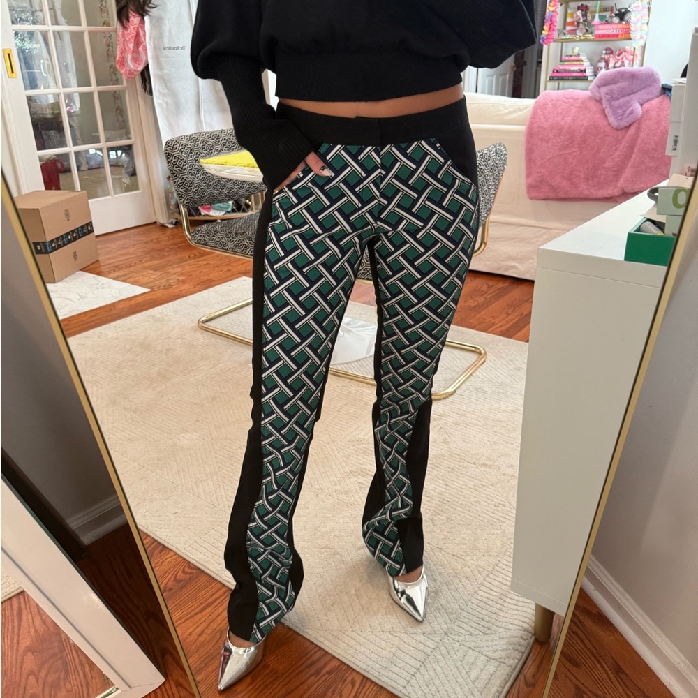 DEREK LAM GEOMETRIC PRINT PANTS SIZE 4 GREAT condition